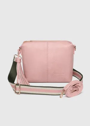 Kasey Crossbody Bag with Stripe Strap