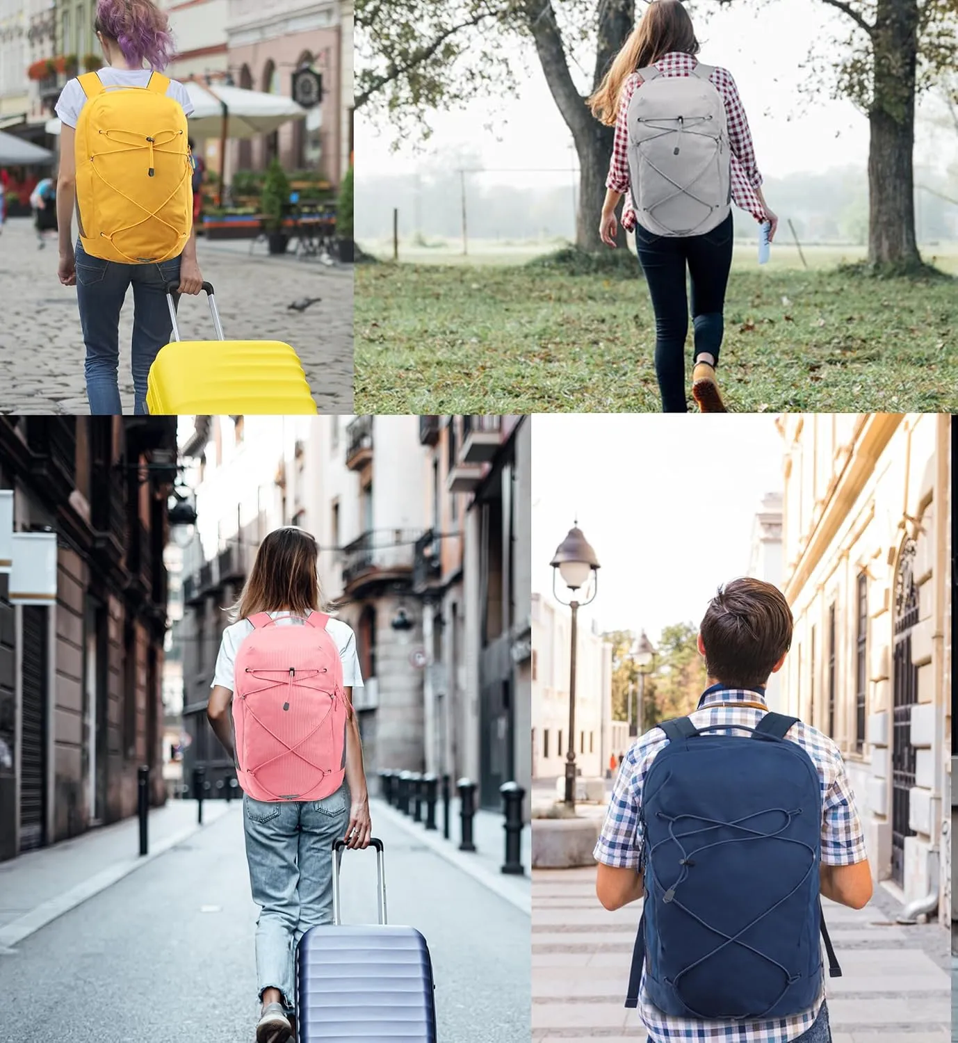 KEOFID Casual Backpack for Men and Women, Hiking Backpack for Travel, Black Daypacks for Sports, College, Water Resistant(Blue)