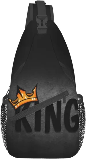 King Shoulder Bag Lion Sling Backpack Daypack Casual Backpack Hiking Bag Men Backpack Bag