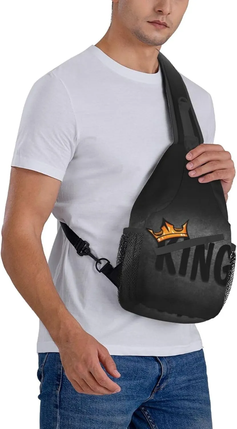 King Shoulder Bag Lion Sling Backpack Daypack Casual Backpack Hiking Bag Men Backpack Bag