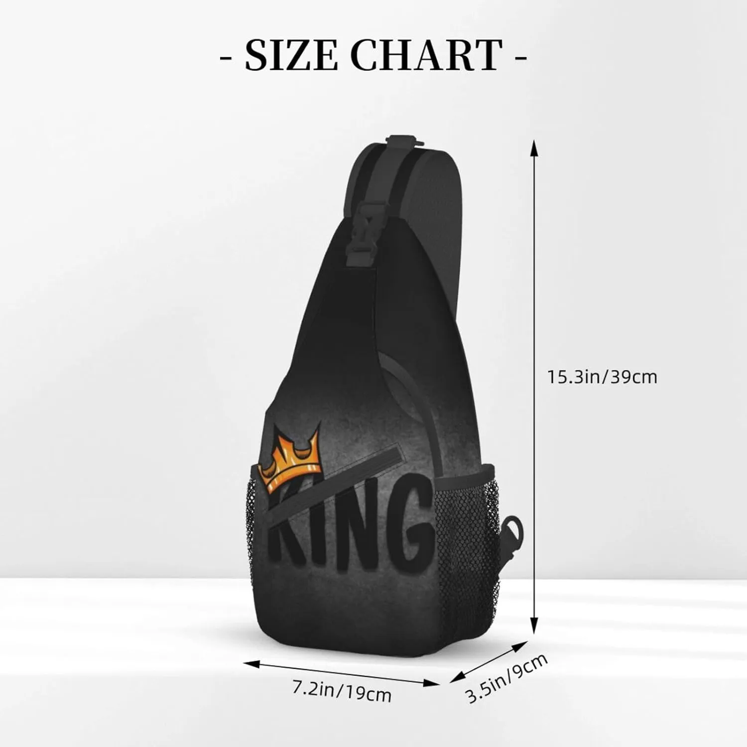 King Shoulder Bag Lion Sling Backpack Daypack Casual Backpack Hiking Bag Men Backpack Bag