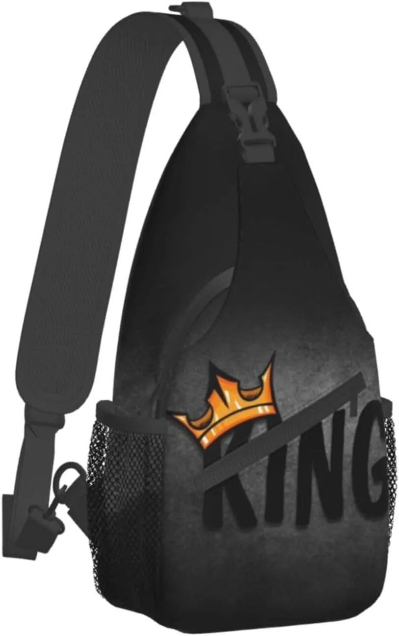 King Shoulder Bag Lion Sling Backpack Daypack Casual Backpack Hiking Bag Men Backpack Bag