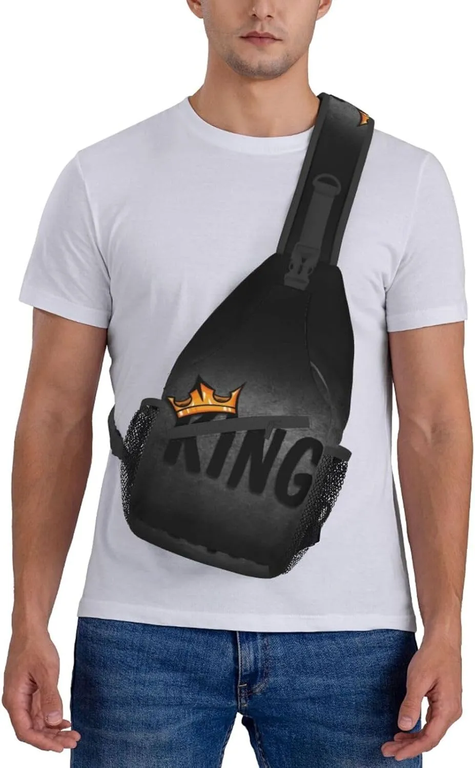 King Shoulder Bag Lion Sling Backpack Daypack Casual Backpack Hiking Bag Men Backpack Bag