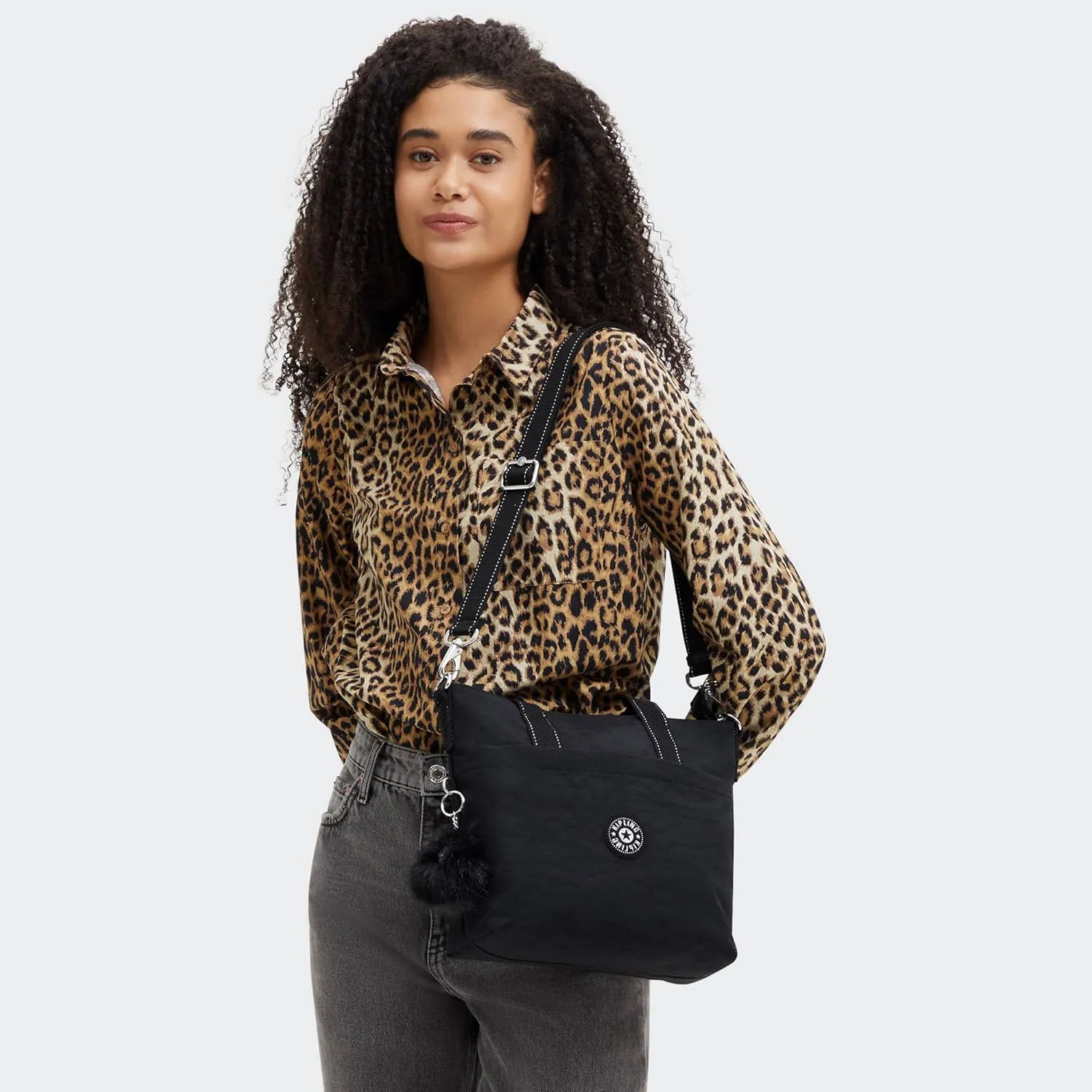 Kipling Zamora Metallic Tote Bag