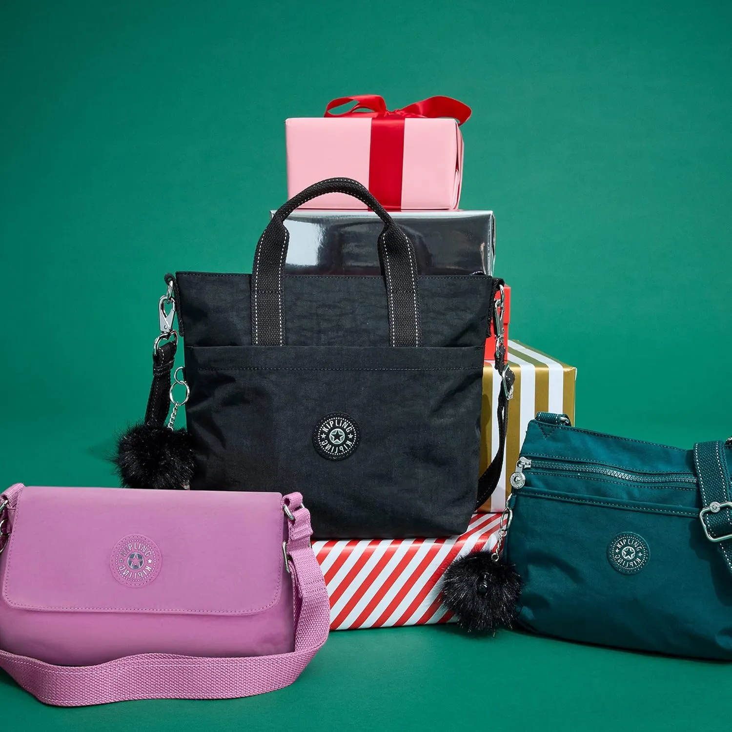 Kipling Zamora Metallic Tote Bag