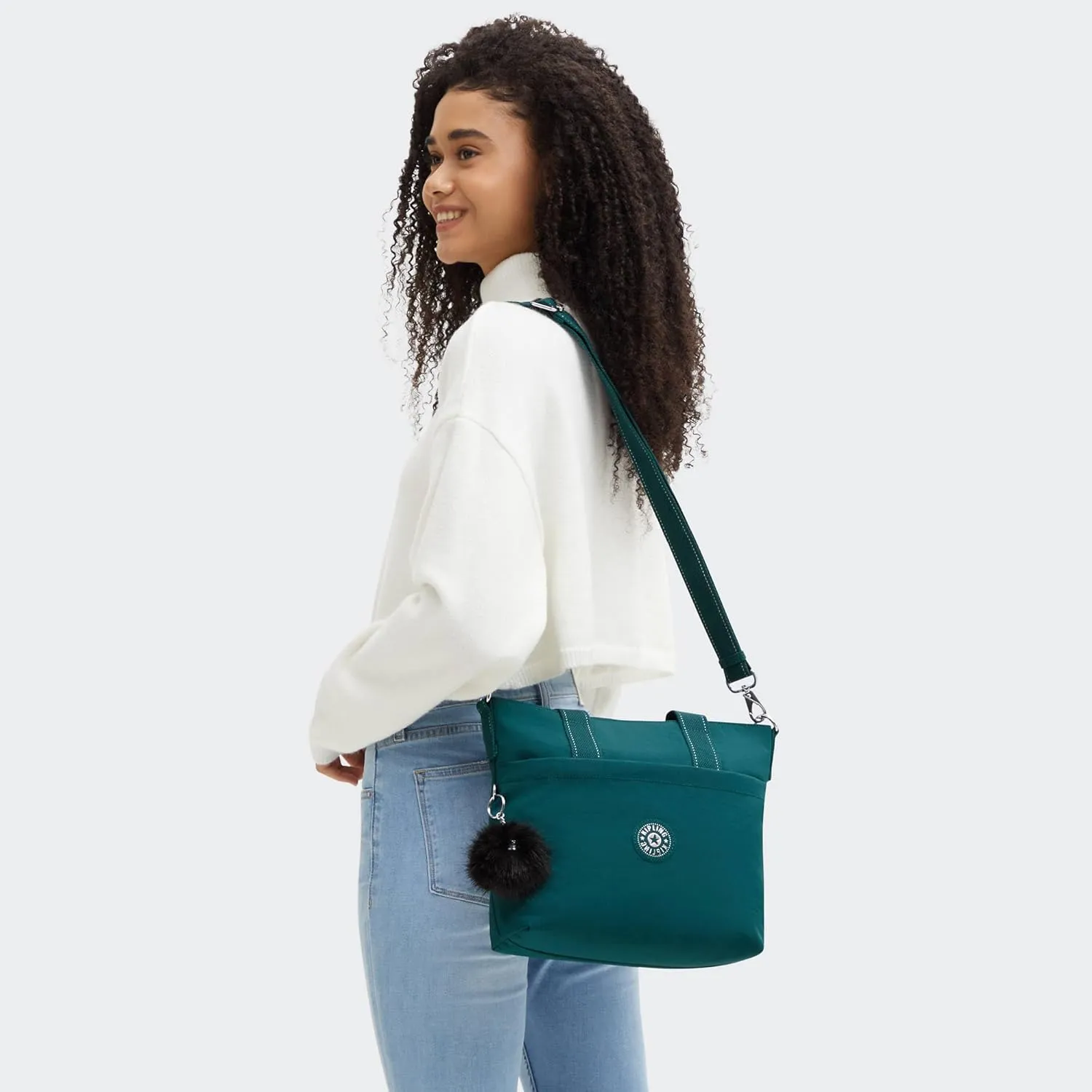 Kipling Zamora Metallic Tote Bag