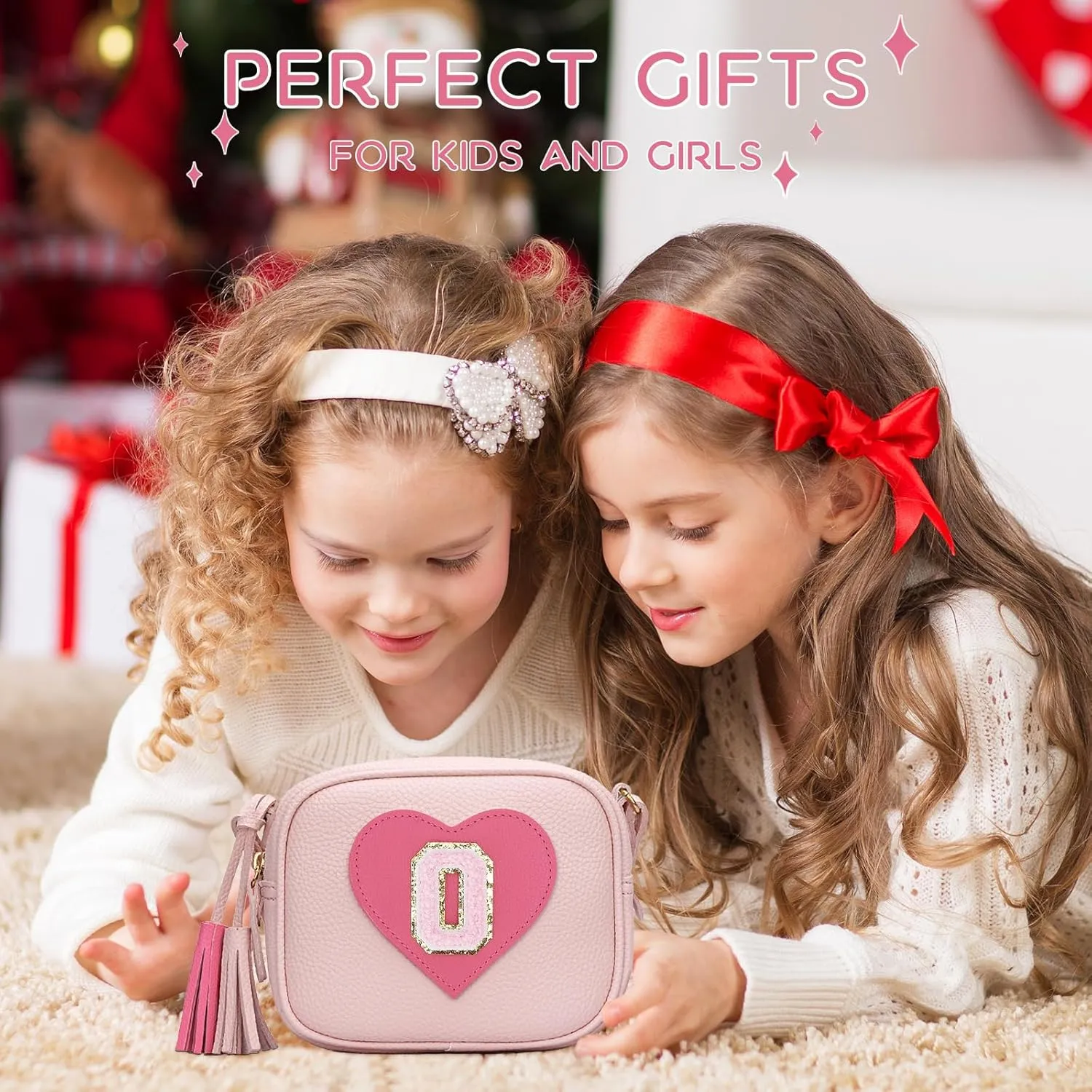 KKXIU 2 3 4 5 6 7 8 9 10 Year Old Girl Gift Kids Purse Toddler Wallet Crossbody Bag with Tassel