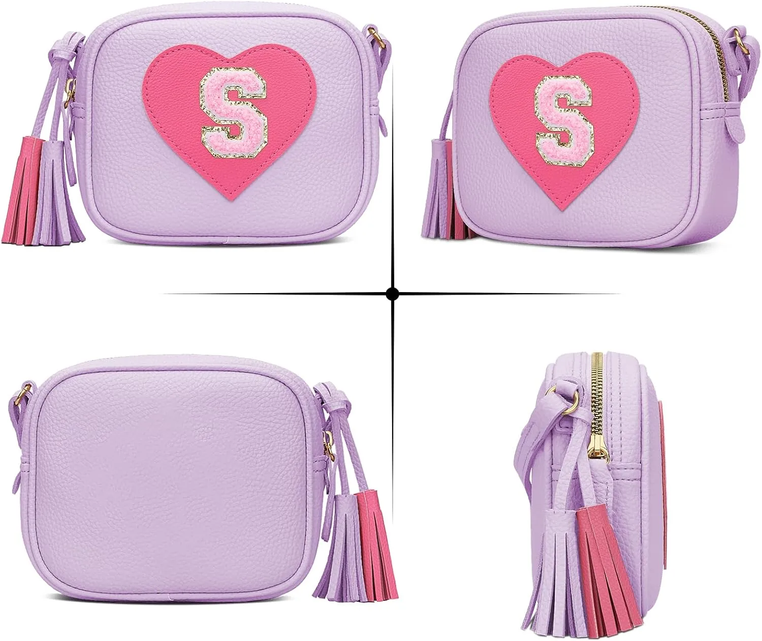 KKXIU 2 3 4 5 6 7 8 9 10 Year Old Girl Gift Kids Purse Toddler Wallet Crossbody Bag with Tassel