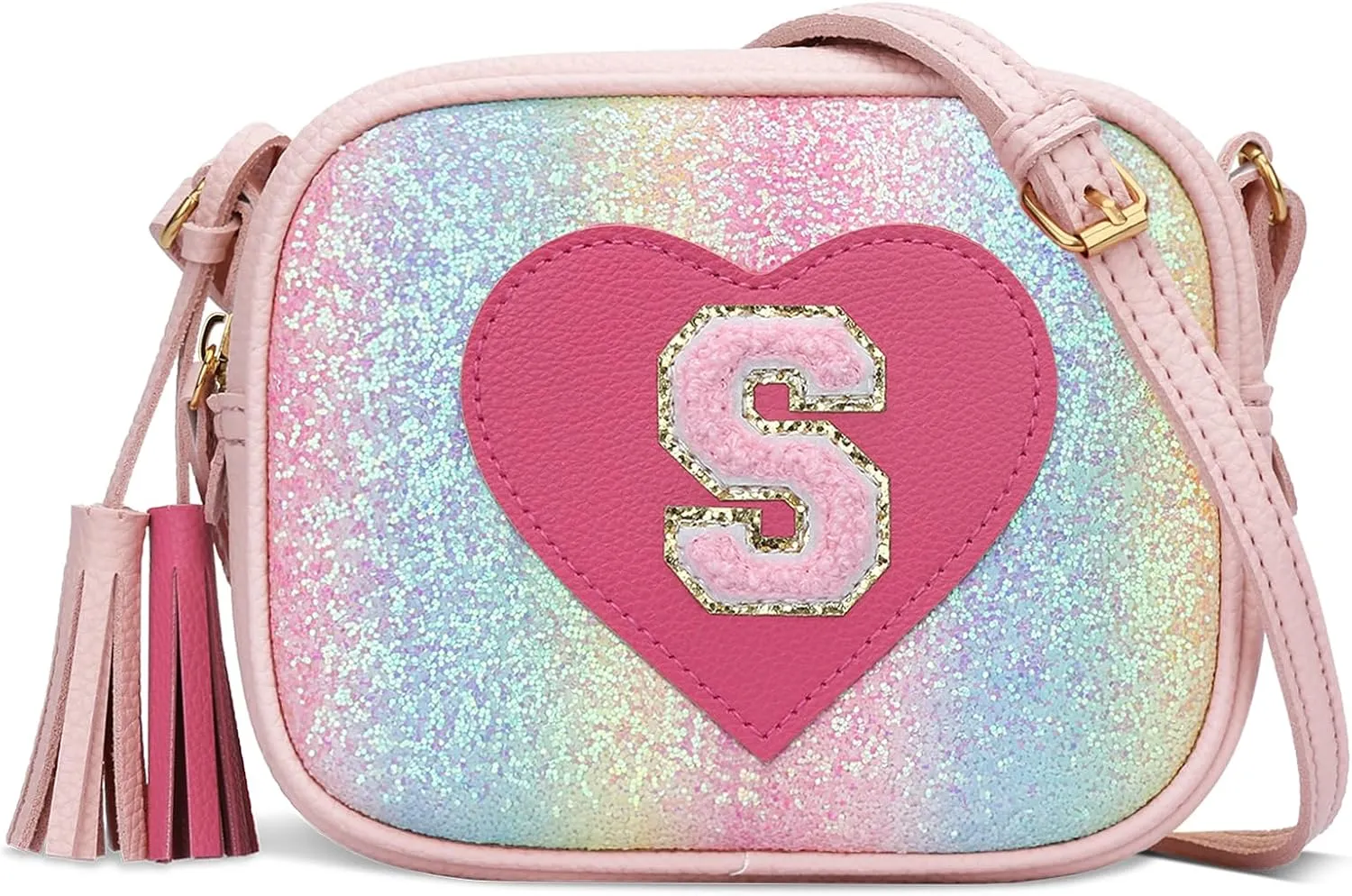 KKXIU 2 3 4 5 6 7 8 9 10 Year Old Girl Gift Kids Purse Toddler Wallet Crossbody Bag with Tassel