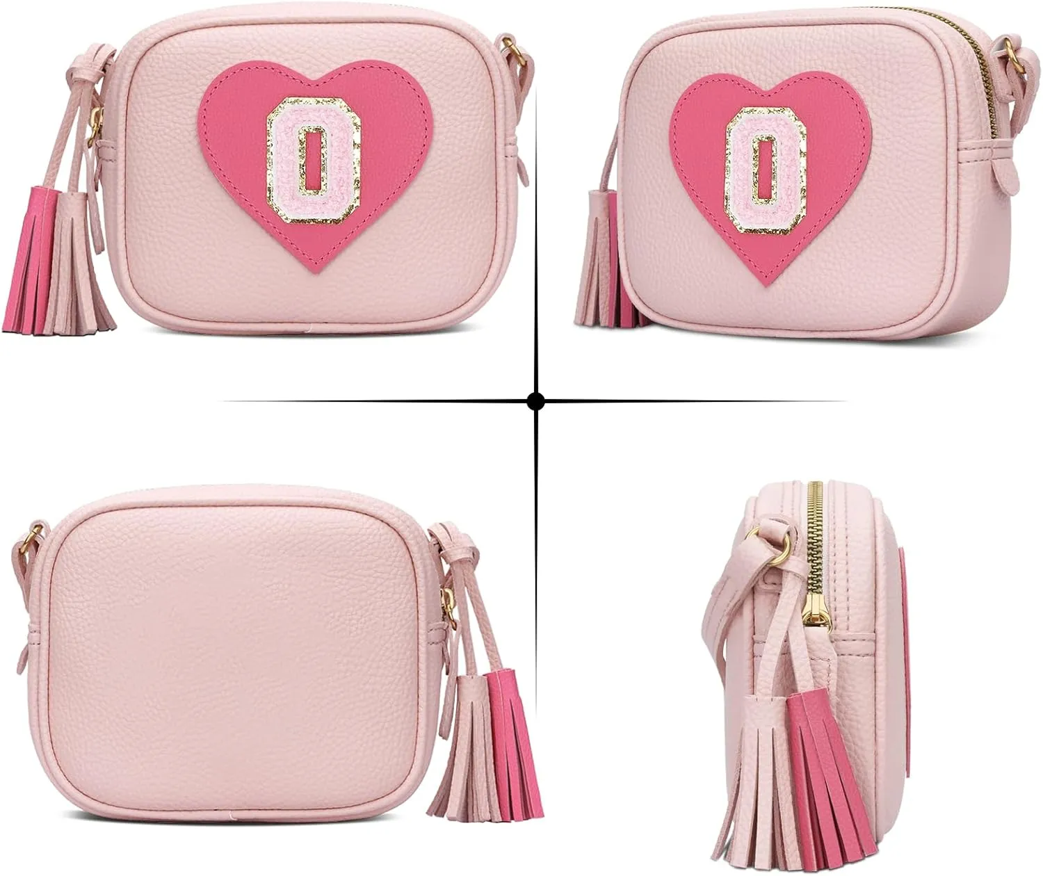 KKXIU 2 3 4 5 6 7 8 9 10 Year Old Girl Gift Kids Purse Toddler Wallet Crossbody Bag with Tassel