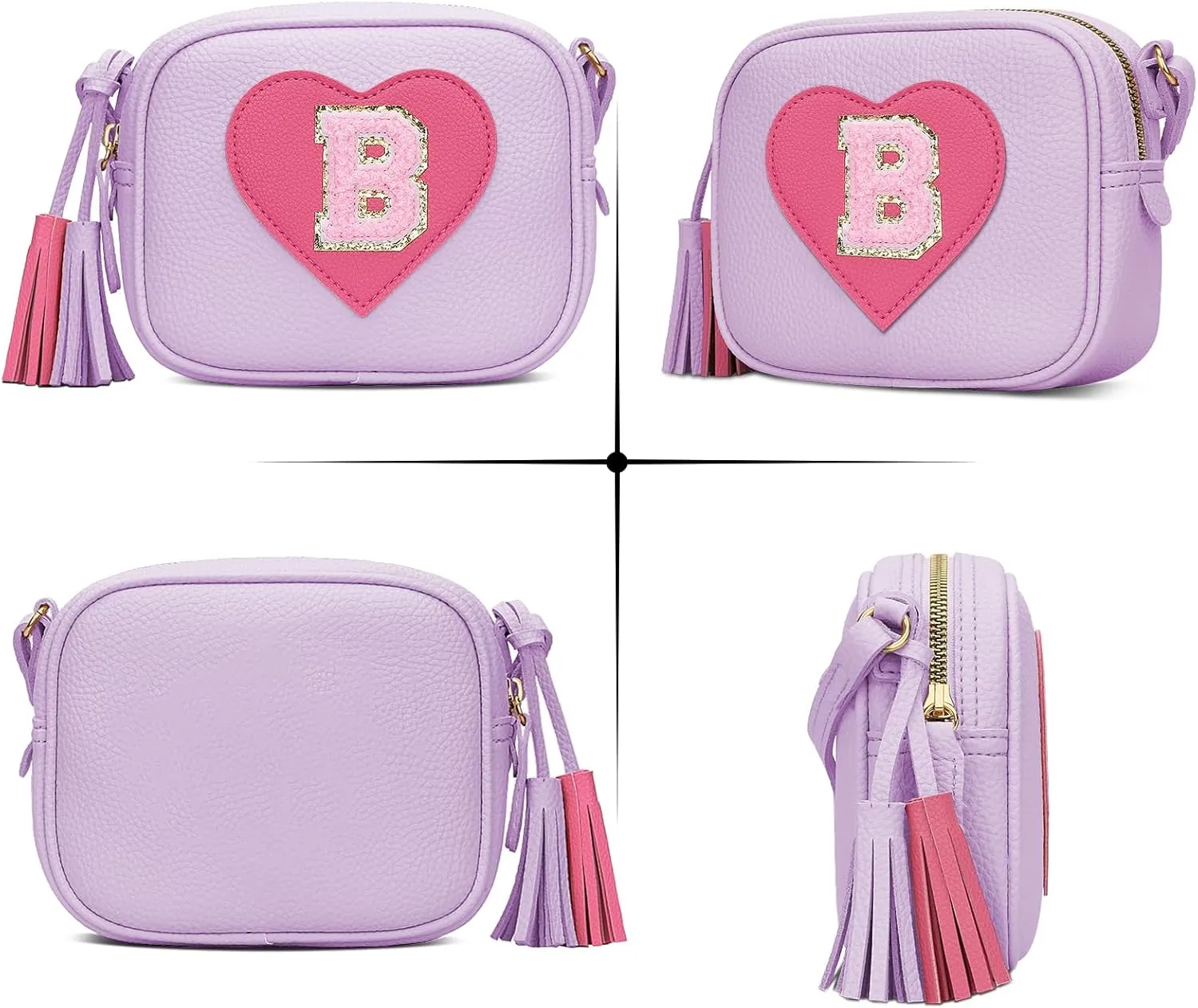 KKXIU 2 3 4 5 6 7 8 9 10 Year Old Girl Gift Kids Purse Toddler Wallet Crossbody Bag with Tassel