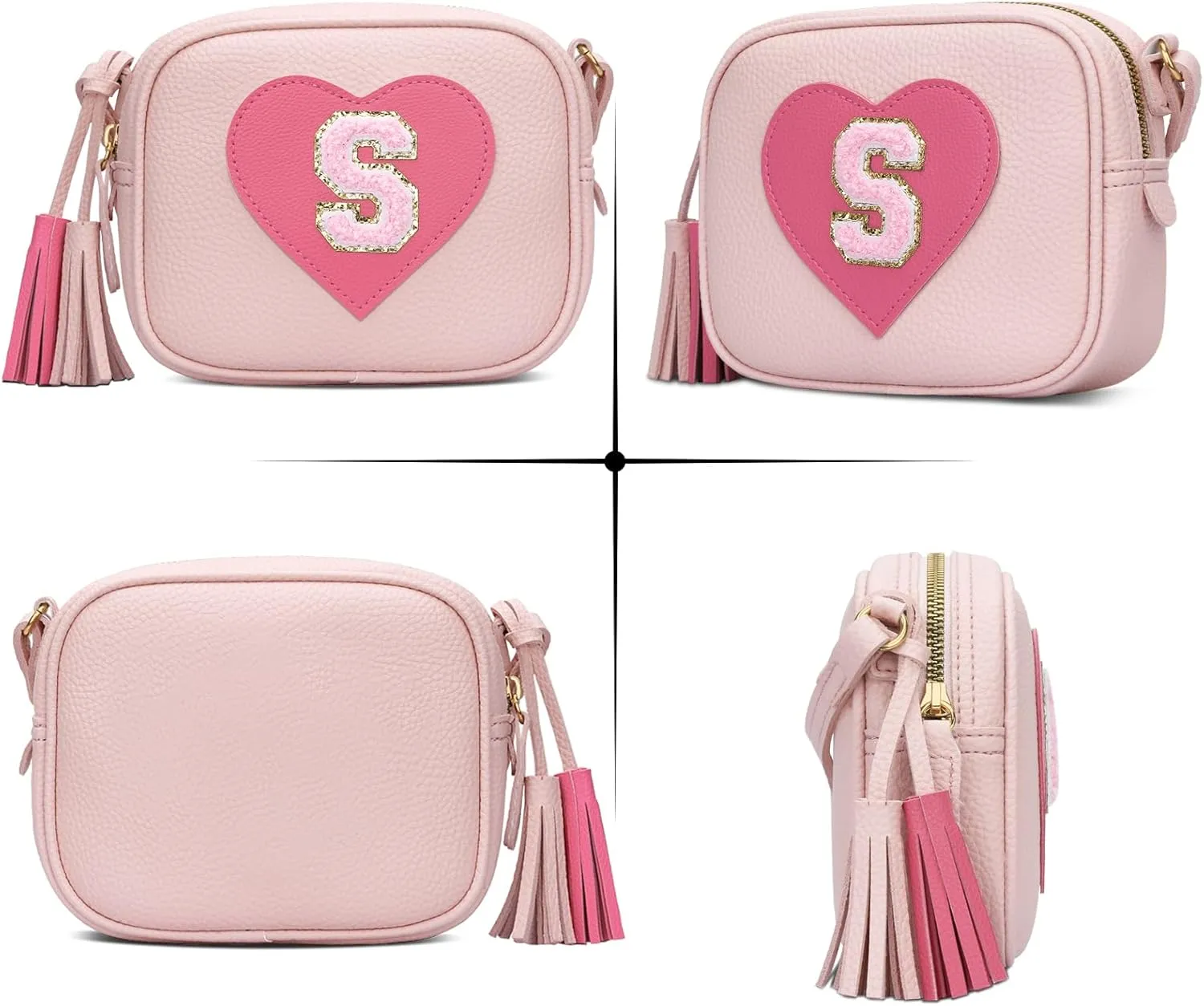 KKXIU 2 3 4 5 6 7 8 9 10 Year Old Girl Gift Kids Purse Toddler Wallet Crossbody Bag with Tassel