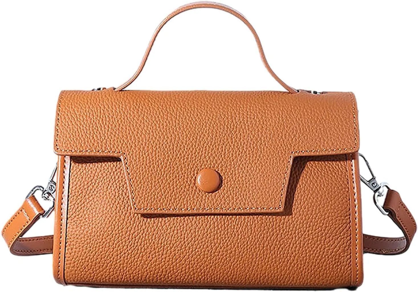 Ladies Genuine Leather Tote Bag Small Women Shoulder Crossbody Bag Handbag and Purse with Adjustable Strap, One Color, One Size