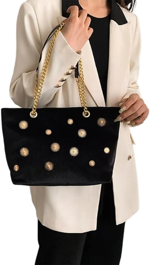 Lady Shoulder Bag Velvet Shoulder Purse Bag Handbag Women Clutch Bag Phone Wallet Purse Velvet Shoulder Bag Handbag
