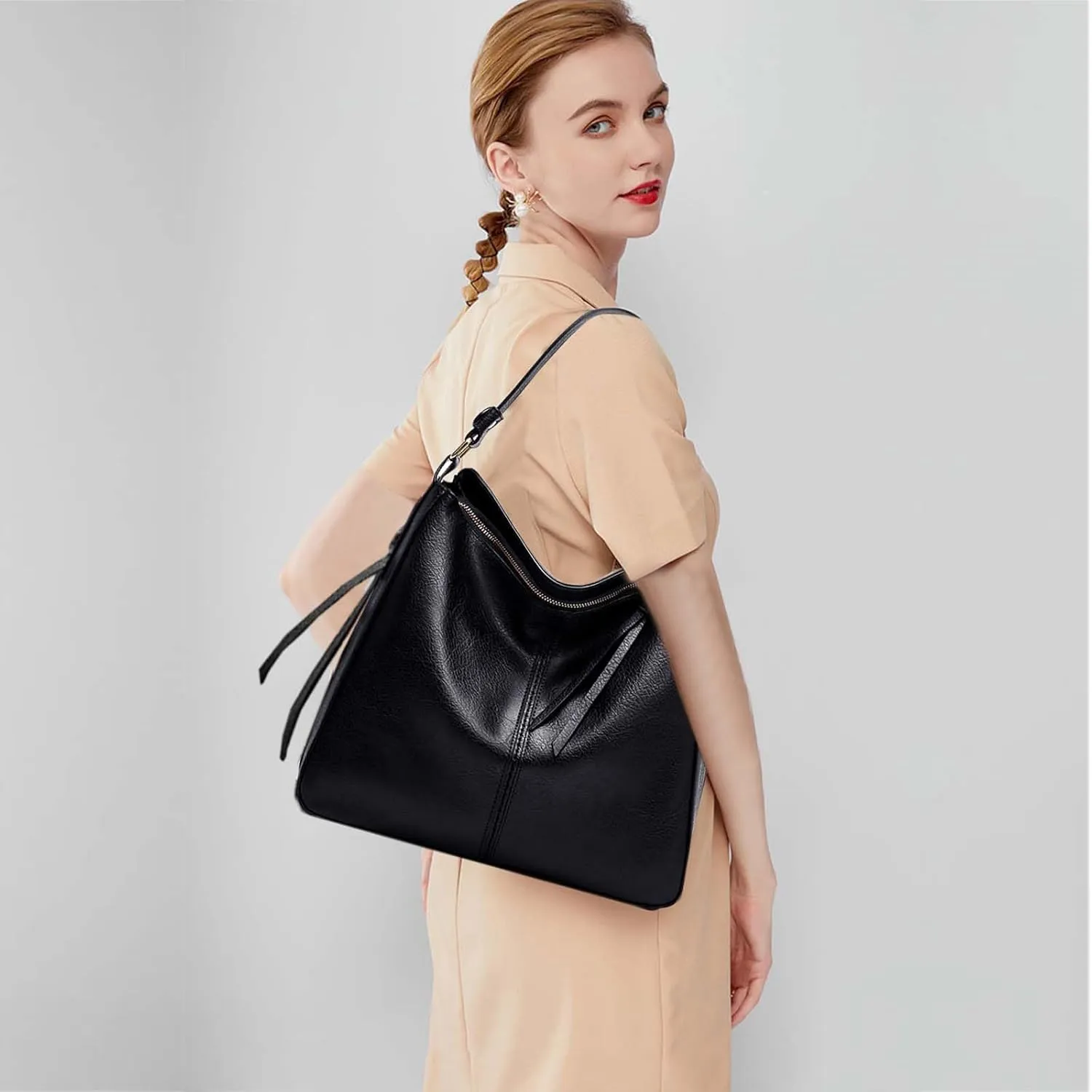 Large Purses and Handbags for Women Hobo Bags Tote Bag Crossbody Shoulder Bag Satchel Purse Set 2pcs