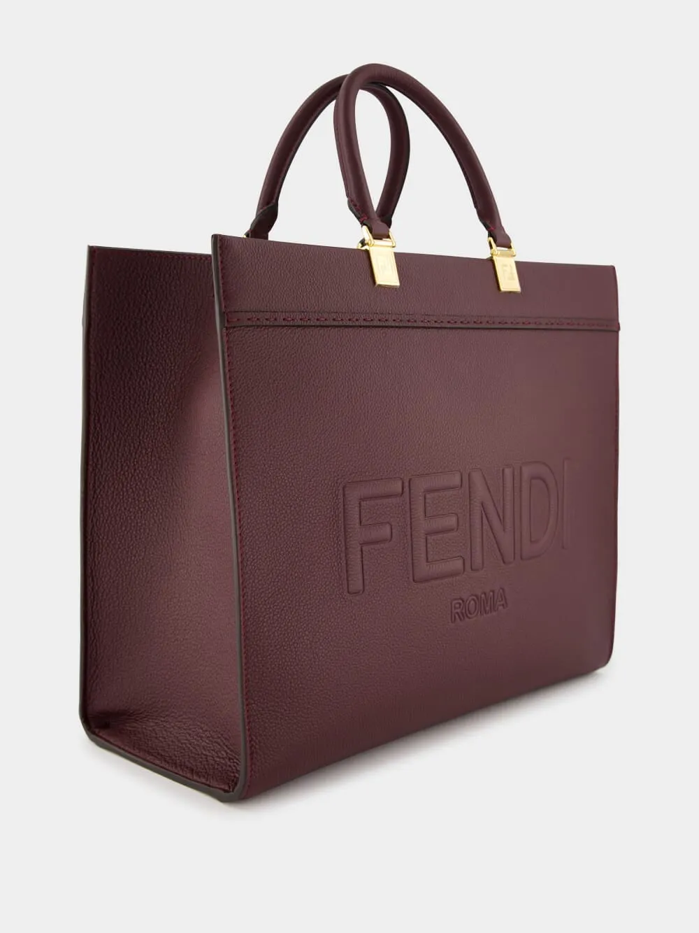 Leather Medium Burgundy Sunshine Shopper