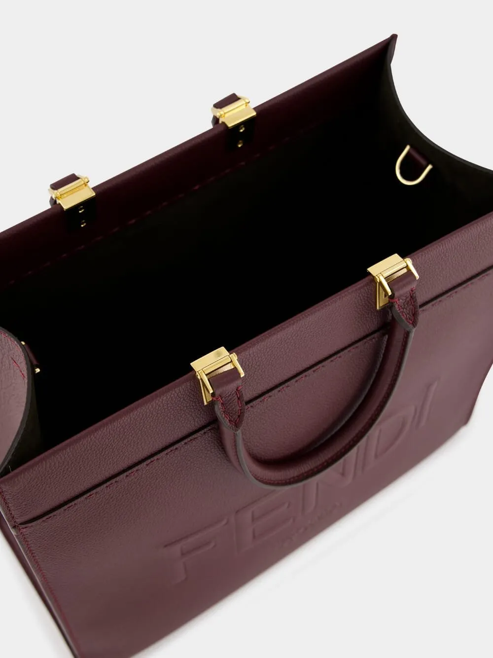 Leather Medium Burgundy Sunshine Shopper