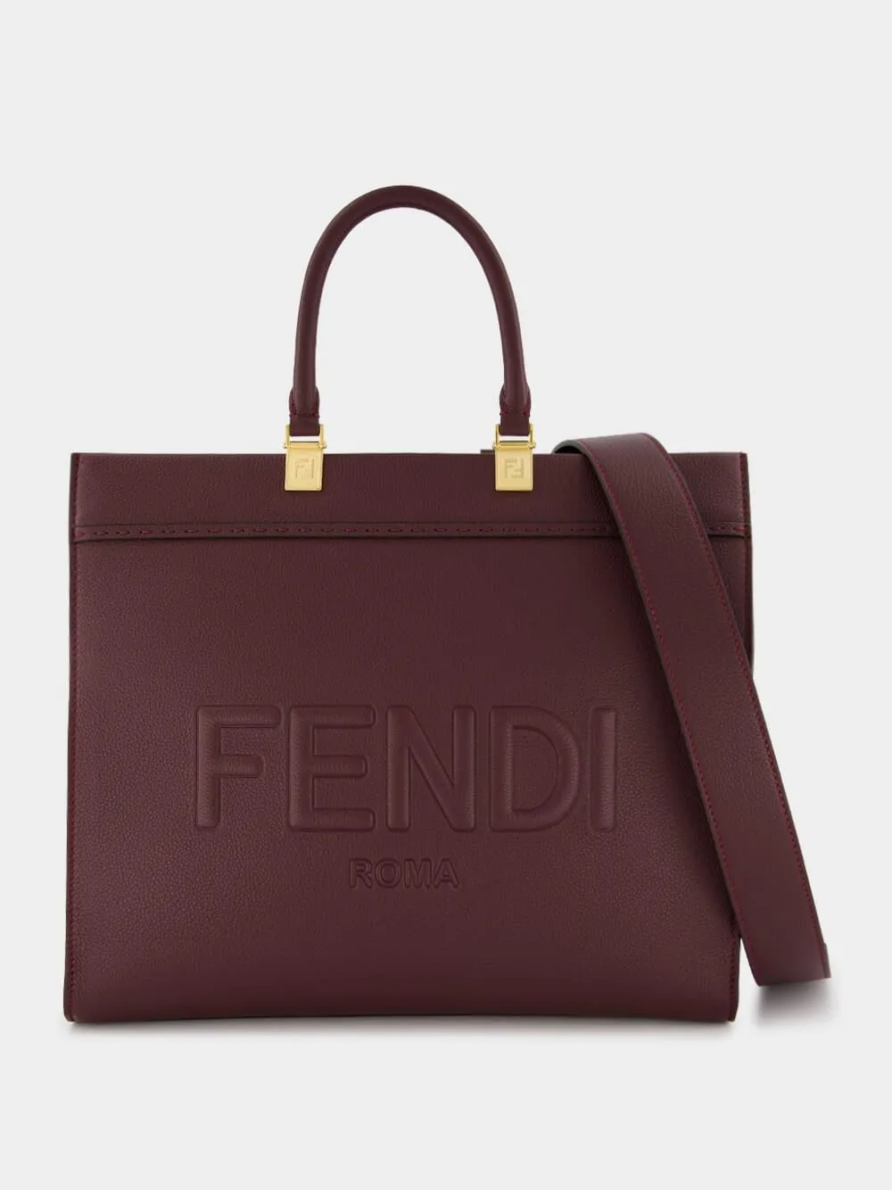 Leather Medium Burgundy Sunshine Shopper