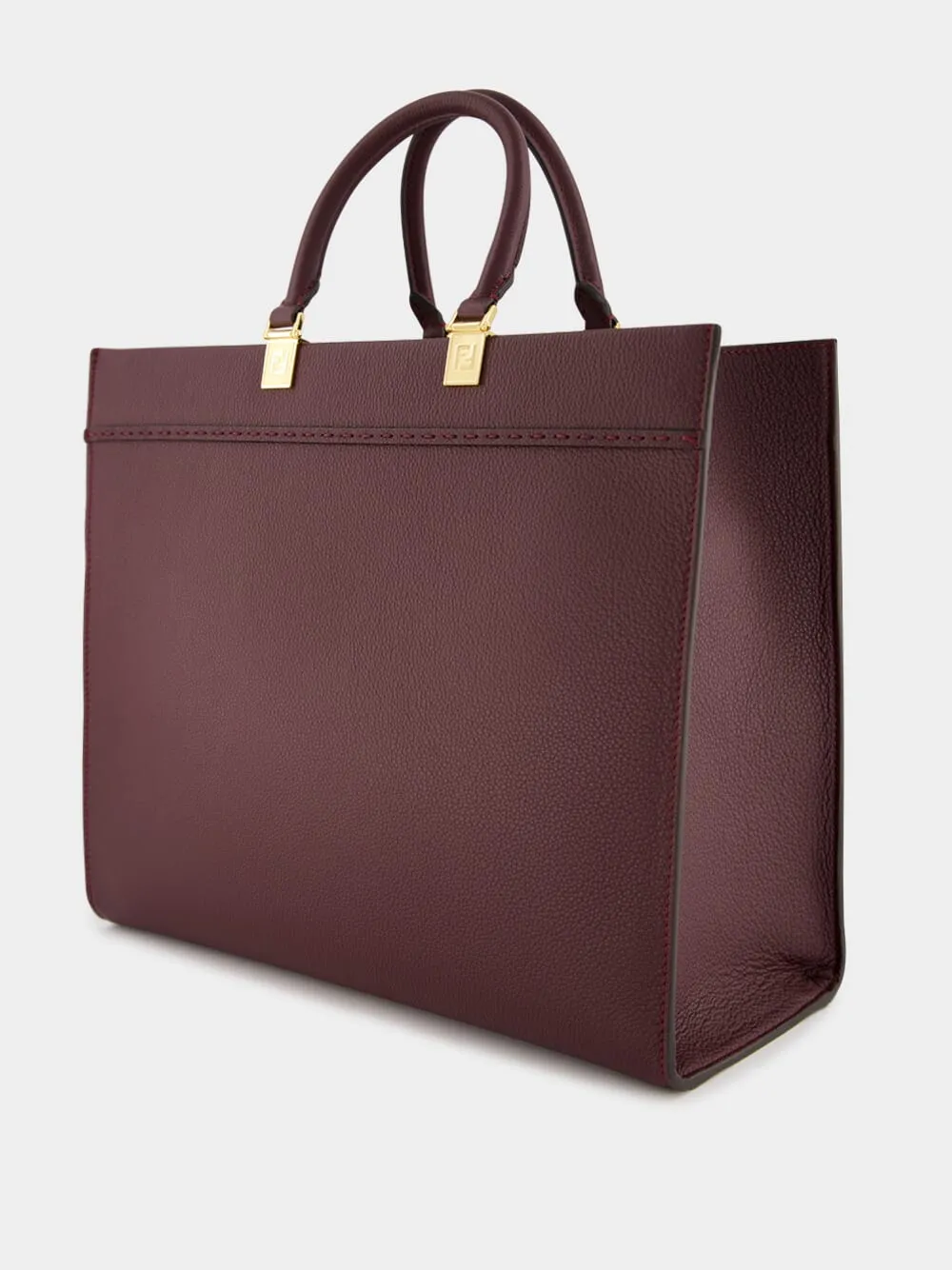 Leather Medium Burgundy Sunshine Shopper