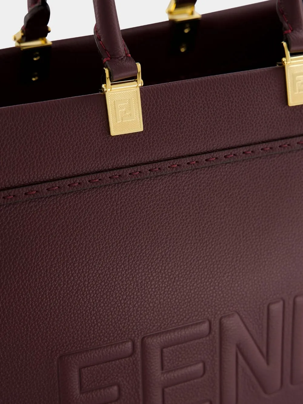 Leather Medium Burgundy Sunshine Shopper