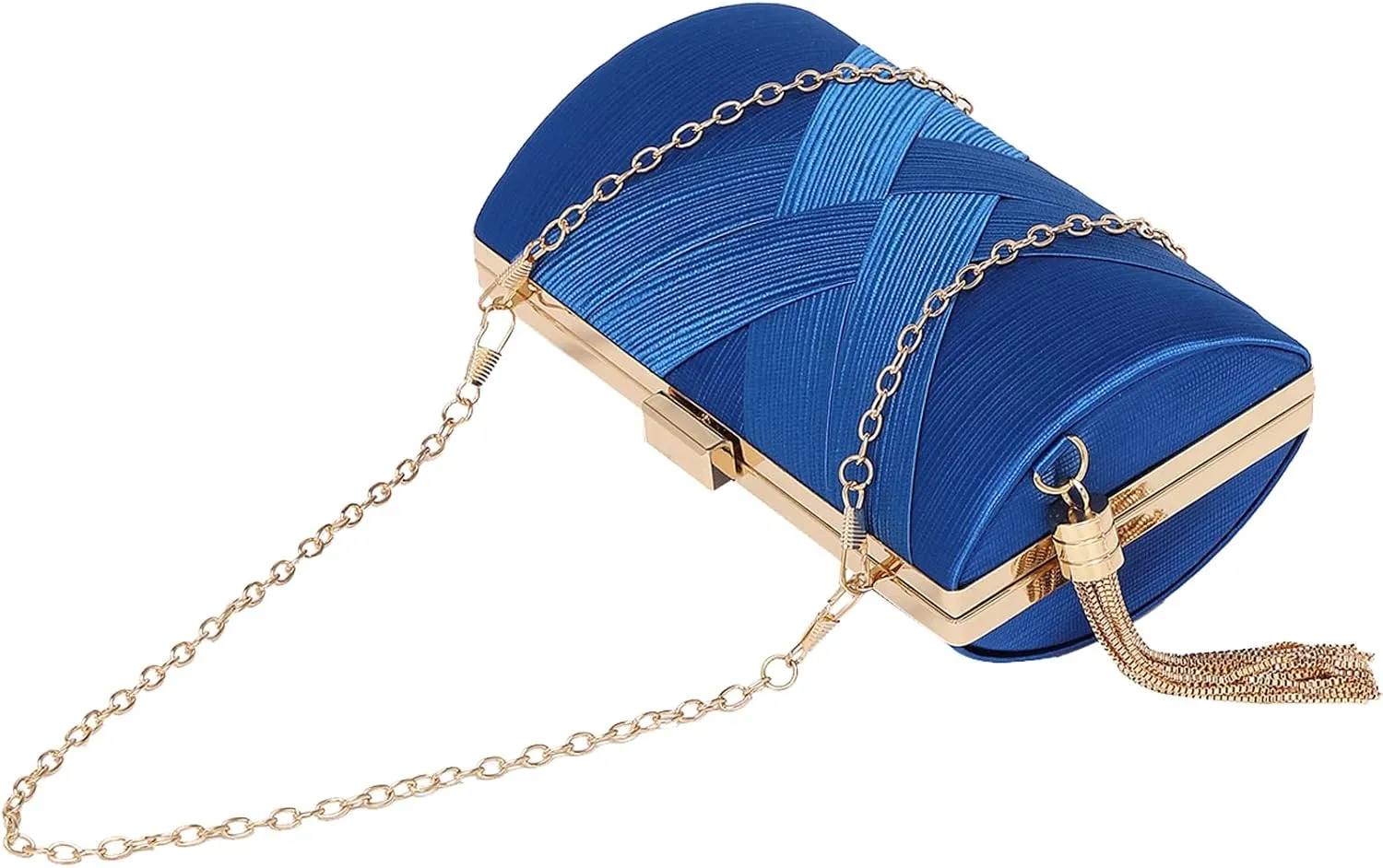 LETODE Women's Elegant Tassel Pendant Silk Evening Bag Clutch Purse for Bride Wedding Prom Night Out Party