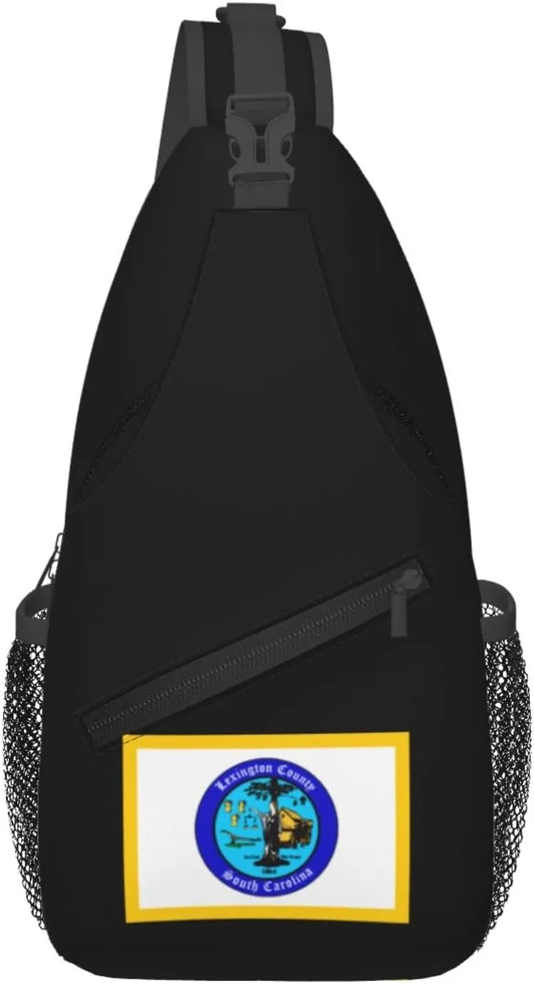 Lexington County Flag Crossbody Bags For Women Men Chest Backpack Gym Shoulder Bag Travel Outdoor Sports Casual Crossbody Bags