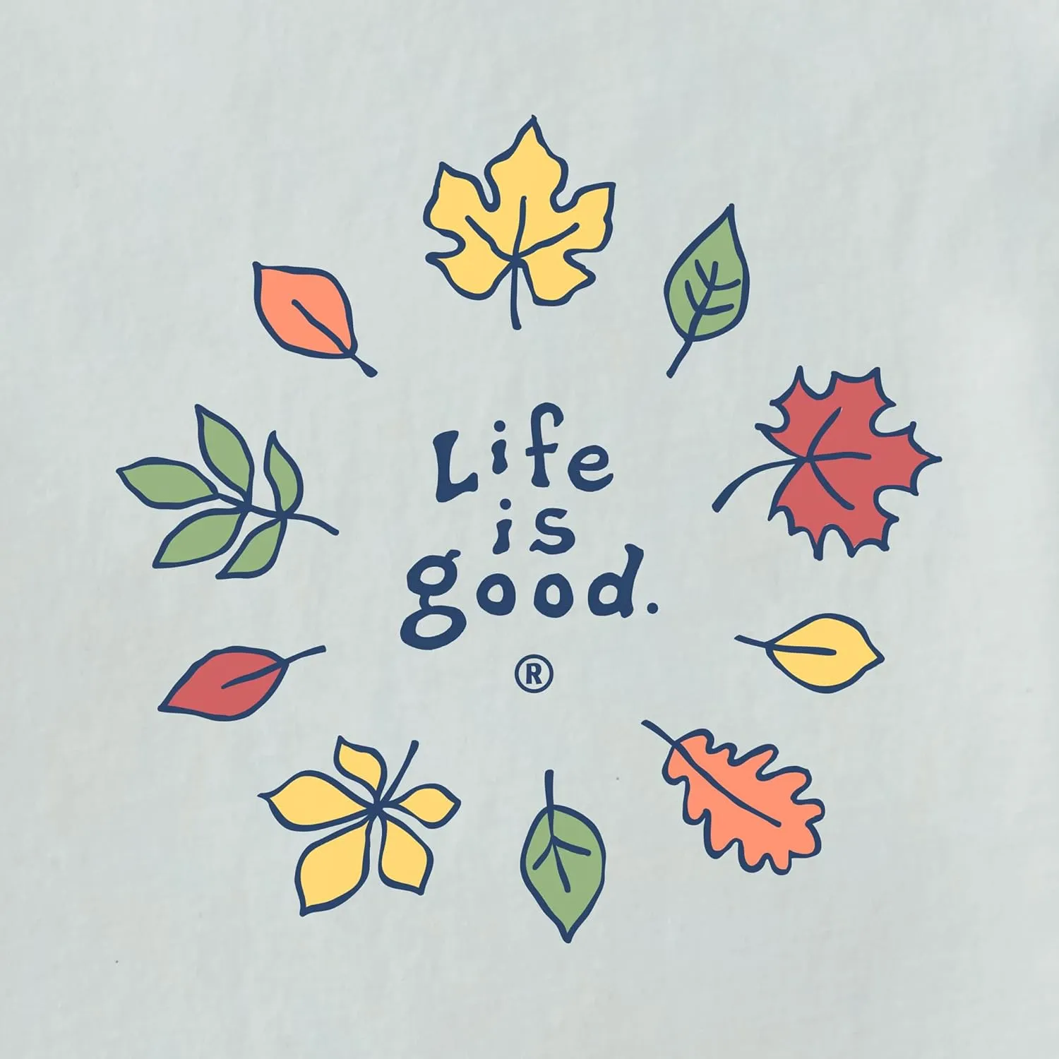 Life is Good Women's Crusher Tee Shirt, Long Sleeve Cotton Graphic T-Shirts, Fall Leaves