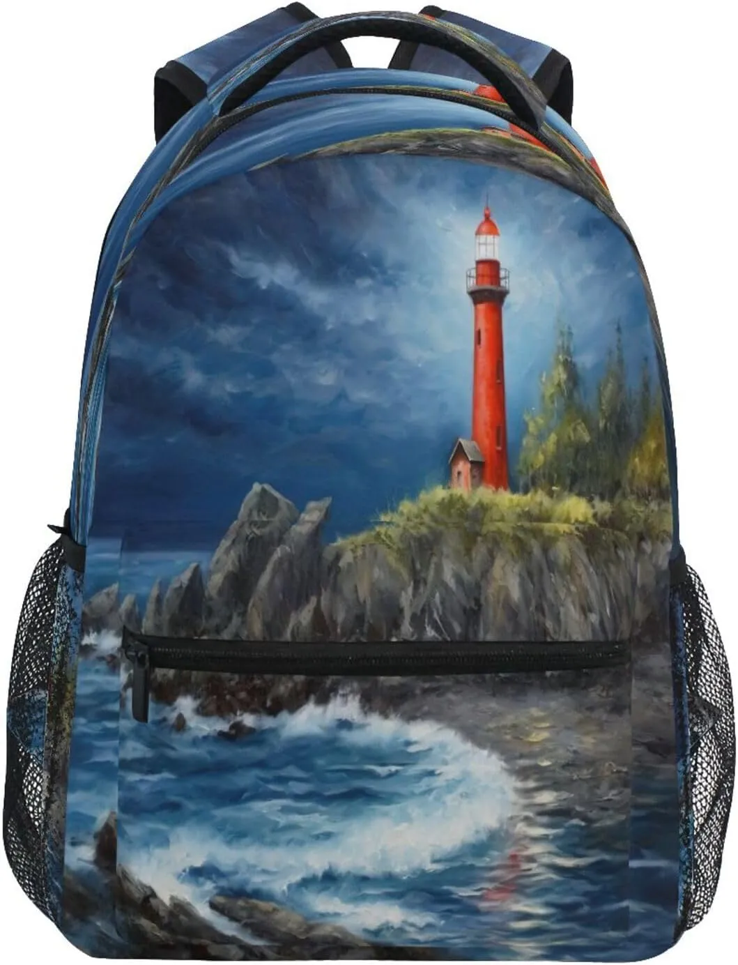 Lighthouse Laptop Backpack for Men & Women Lightweight Travel Daypack Waterproof College Bag for 15.6" Notebook