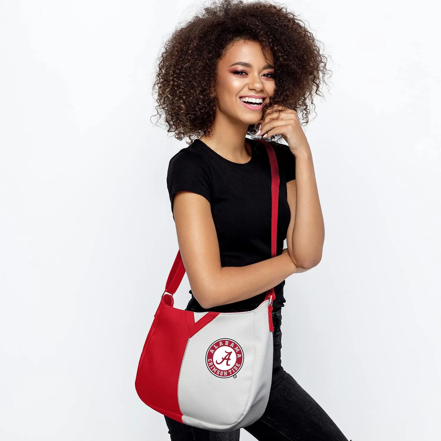 Littlearth NFL Pebble Split Hobo Bag, 14 x 4 x 10.5