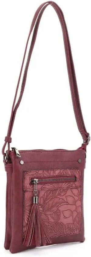 Liz Soto Sara Womens Crossbody Purse - PU Vegan Leather Trendy Shoulder Bag For Women, Small Leather Crossbody Bags
