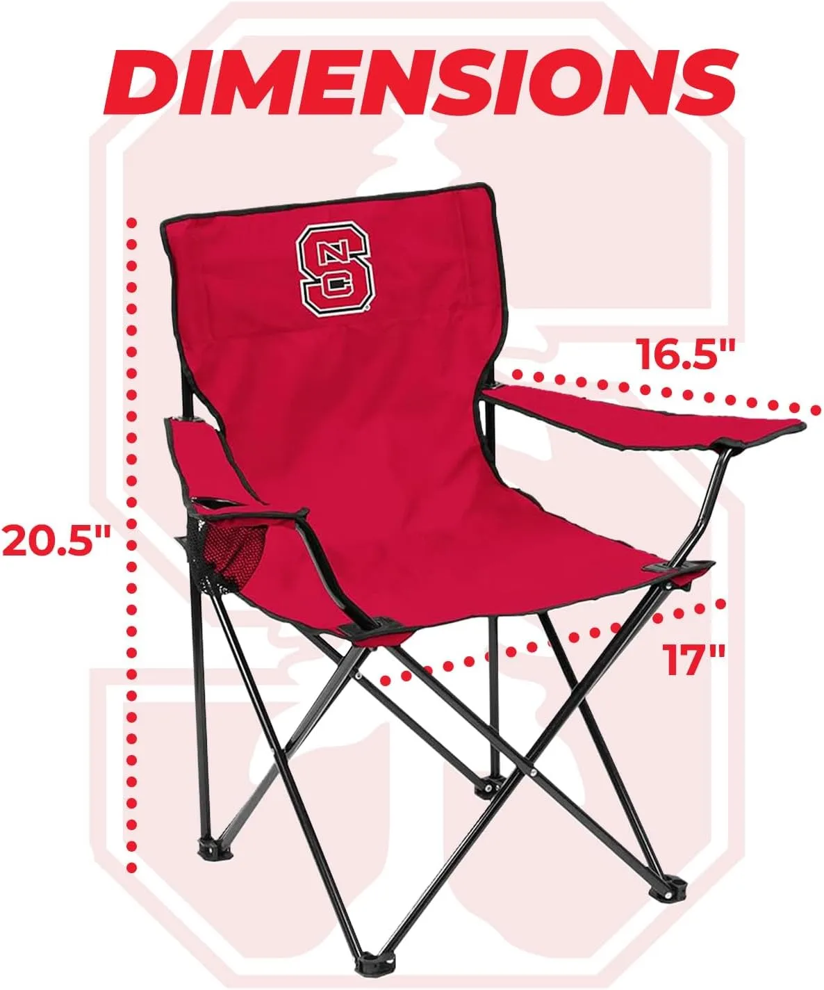 Logo Brands NCAA Unisex Quad Chair
