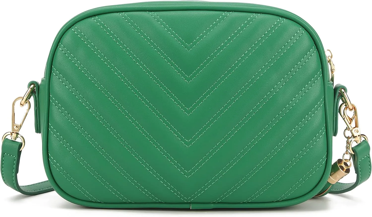 lola mae Quilted Crossbody Bag, Medium Lightweight Shoulder Purse Top Zipper Tassel Accent