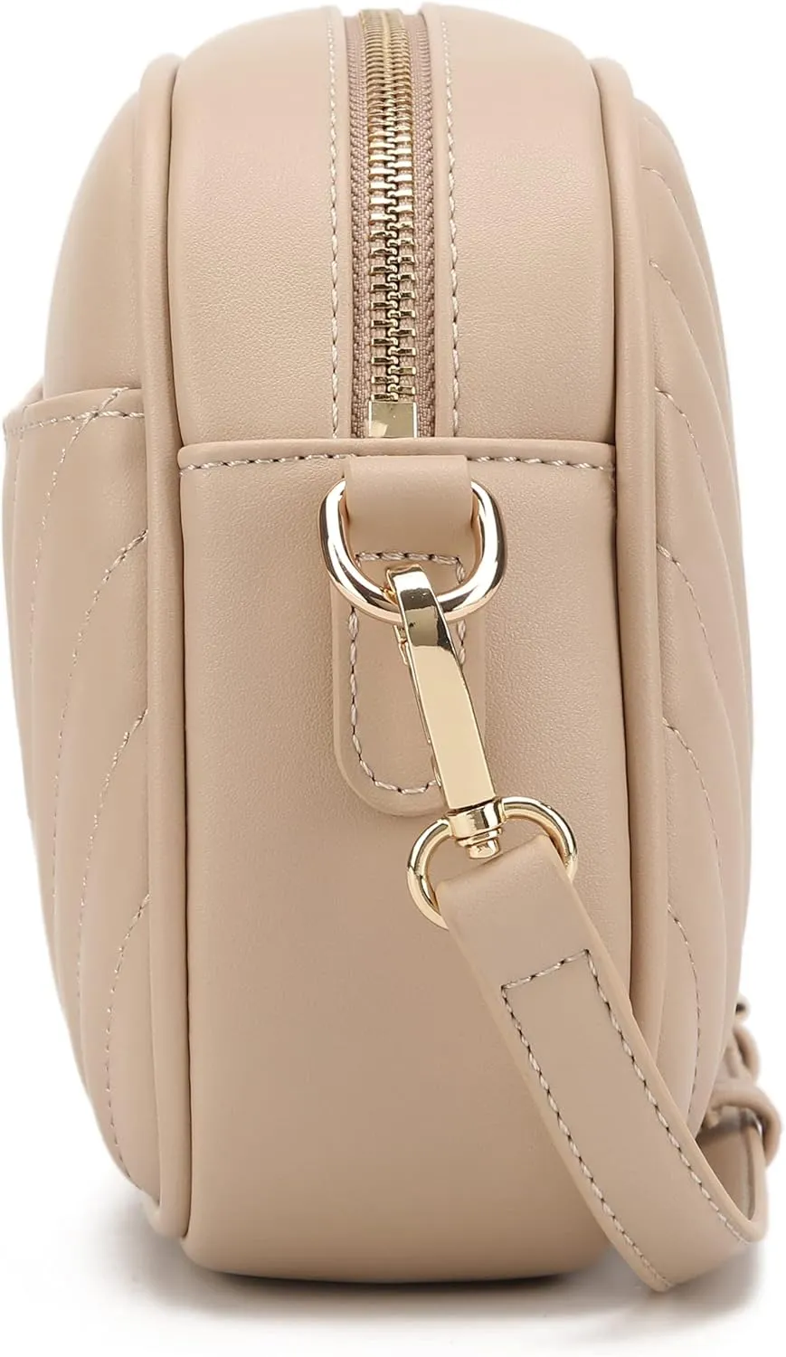 lola mae Quilted Crossbody Bag, Medium Lightweight Shoulder Purse Top Zipper Tassel Accent
