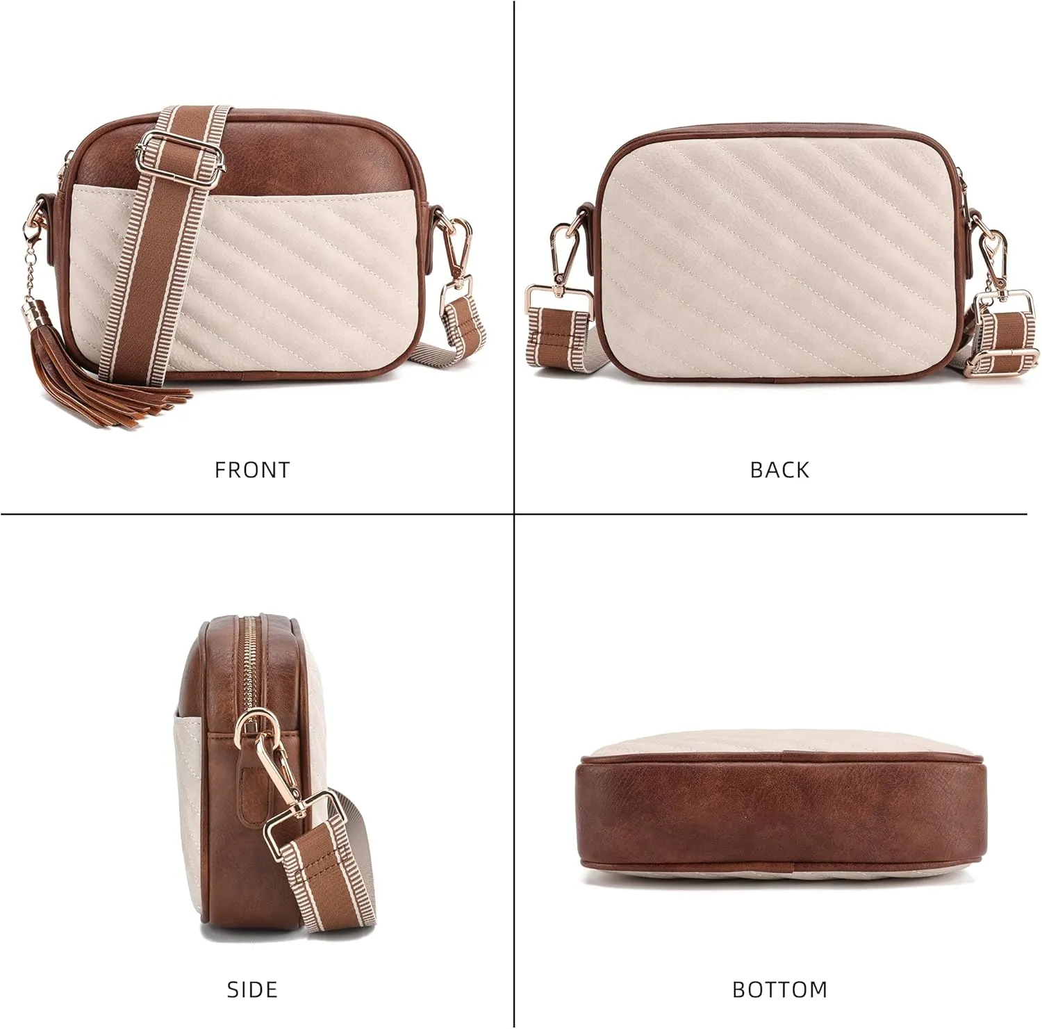 lola mae Quilted Crossbody Bag, Trendy Design Shoulder Purse