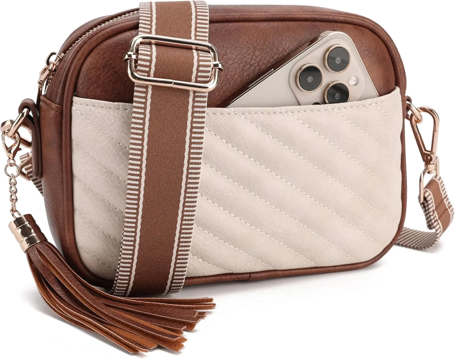 lola mae Quilted Crossbody Bag, Trendy Design Shoulder Purse