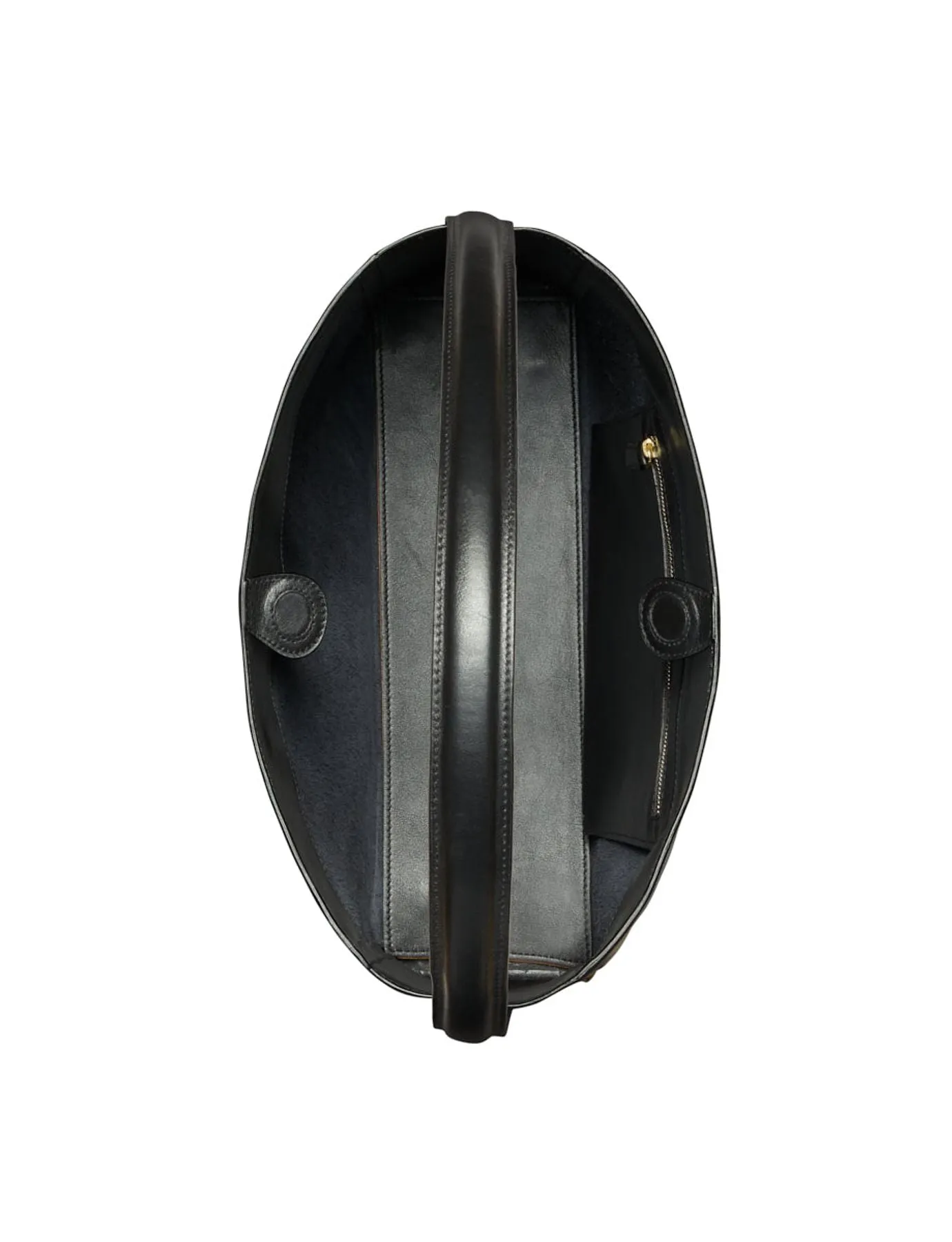 Léonore large leather tote bag, black