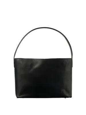 Léonore large leather tote bag, black