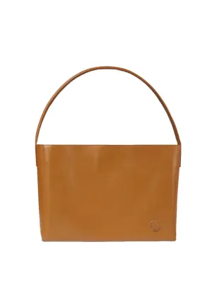 Léonore large leather tote bag camel