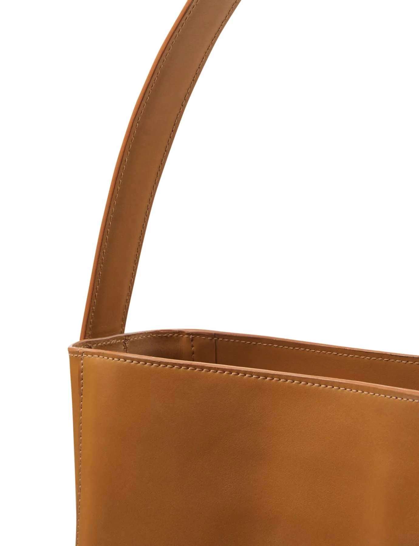 Léonore large leather tote bag camel