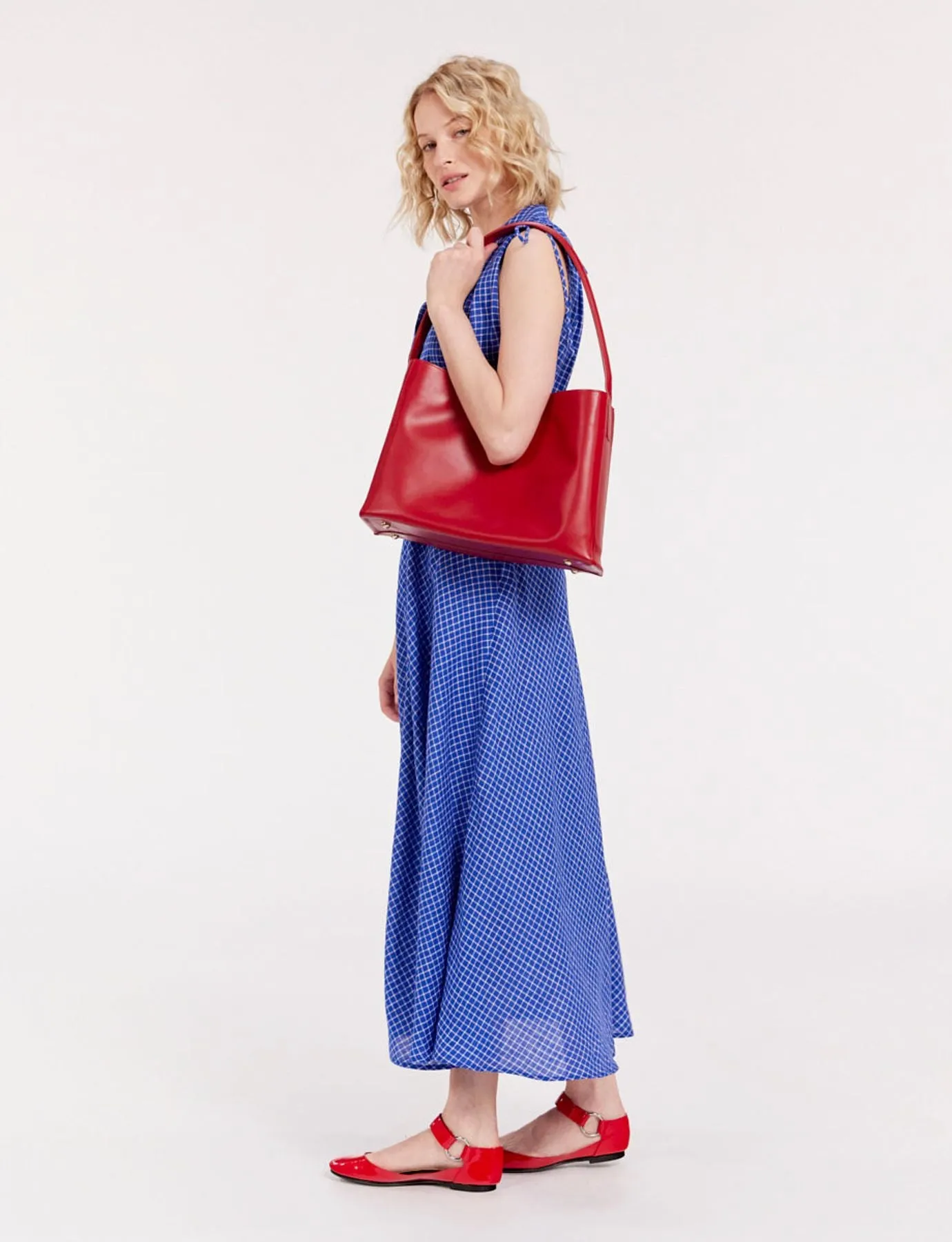 Léonore large leather tote bag