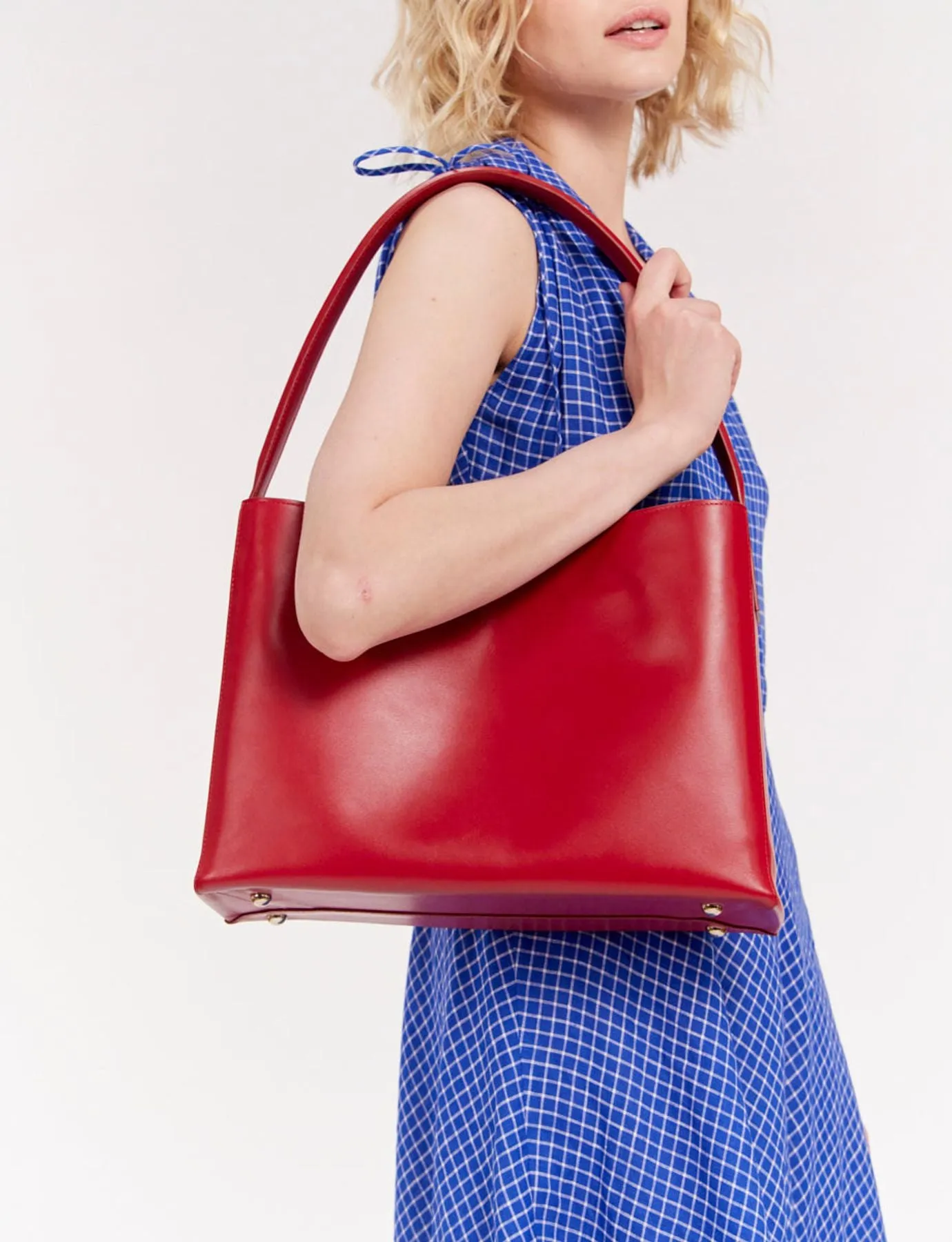 Léonore large leather tote bag