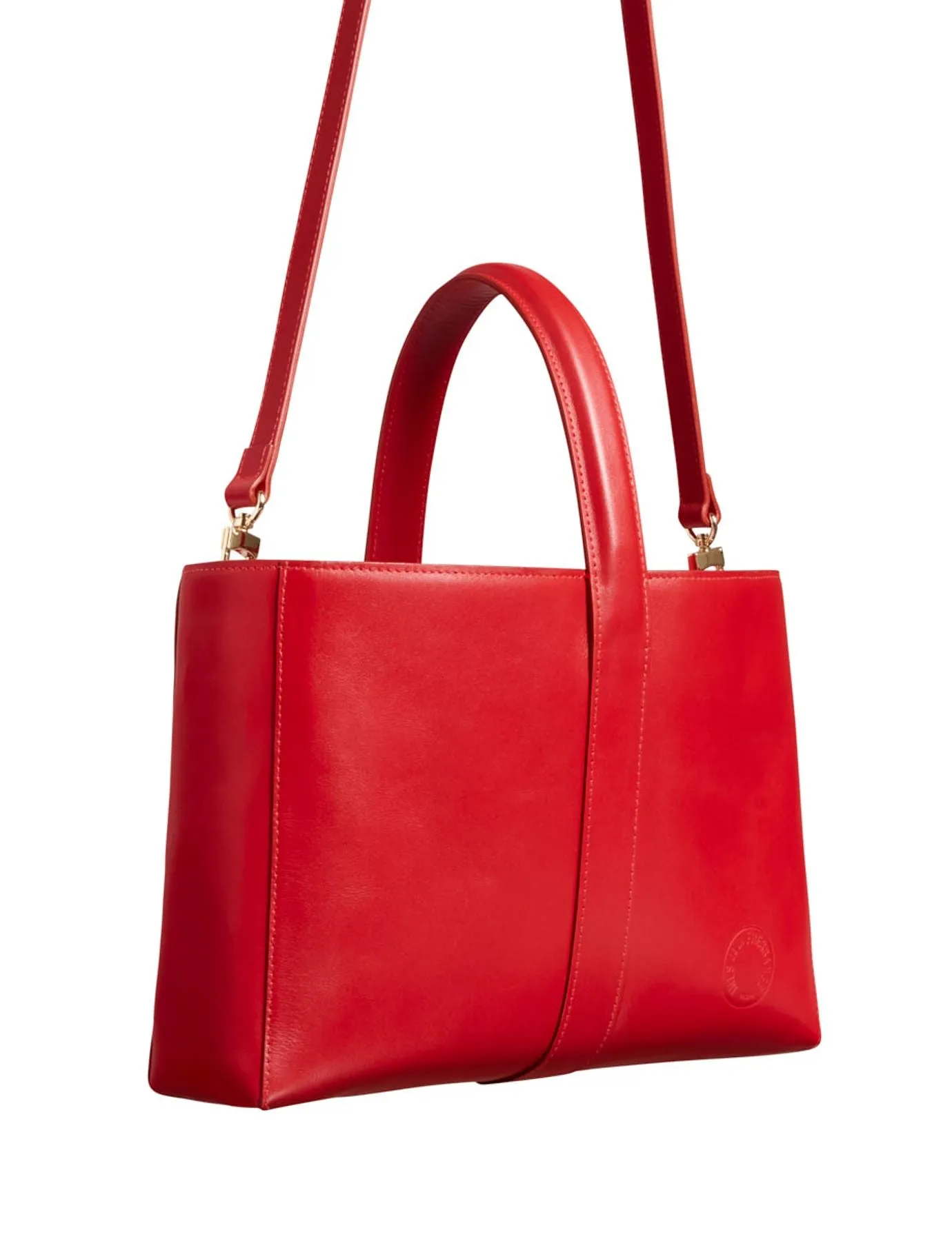 Léonore small leather tote bag