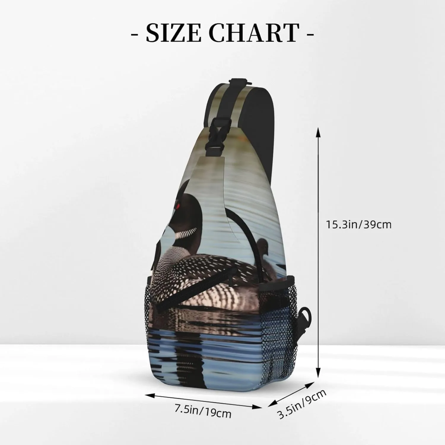 Loon Birds Print Cross Chest Bag Diagonally For Short-Distance Travel And Daily Use
