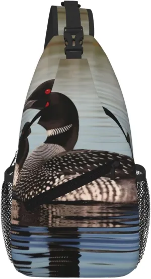 Loon Birds Print Cross Chest Bag Diagonally For Short-Distance Travel And Daily Use