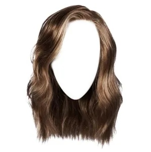 Love Wave Layered Shoulder-Length Wig With Soft Barrel Curled Waves by Hairuwear, Average Cap, GL18-23 Toasted Pecan