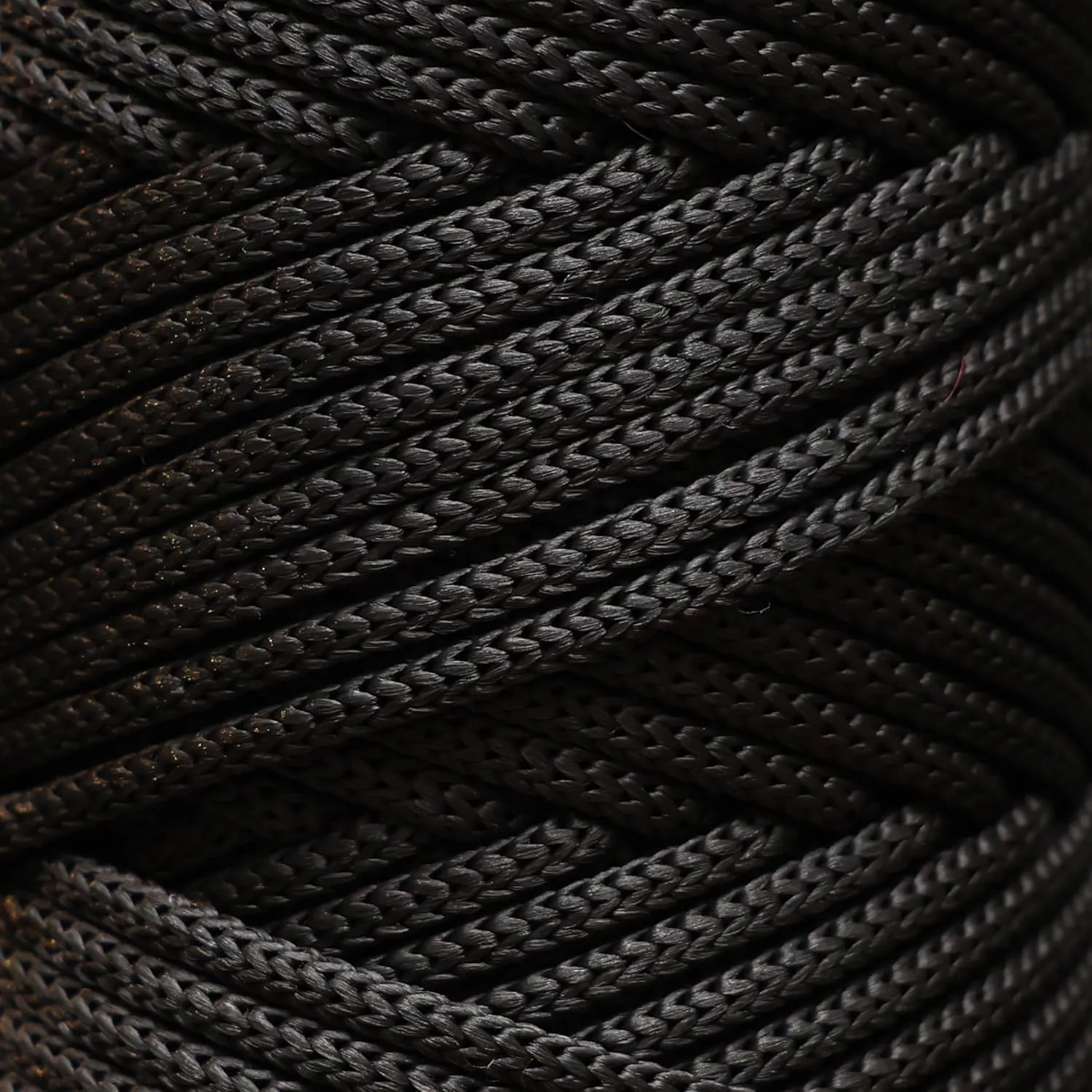 Makromecity, Premium Polyester Macrame Cord 5mm x 104 yards (311 feet) 5mm Polypropylene Macrame Cord Crochet Macrame Bag Cord Crafts for Wall Hangings, Bags, Underplate, Rug (Black)