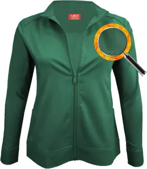 M&M SCRUBS Women's Ultra Soft Front Zip Warm-Up Scrub Jacket