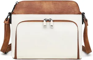 MASINTOR Crossbody Purse Bags for Women, Multi-Pocket Soft Leather Shoulder Purse with Tassel, Lightweight Travel Handbag