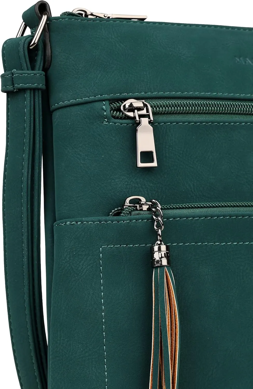 MASINTOR Crossbody Purses for Women, Multi Pocket Casual Crossbody Bag, Adjustable Strap Shoulder Bag with Tassel