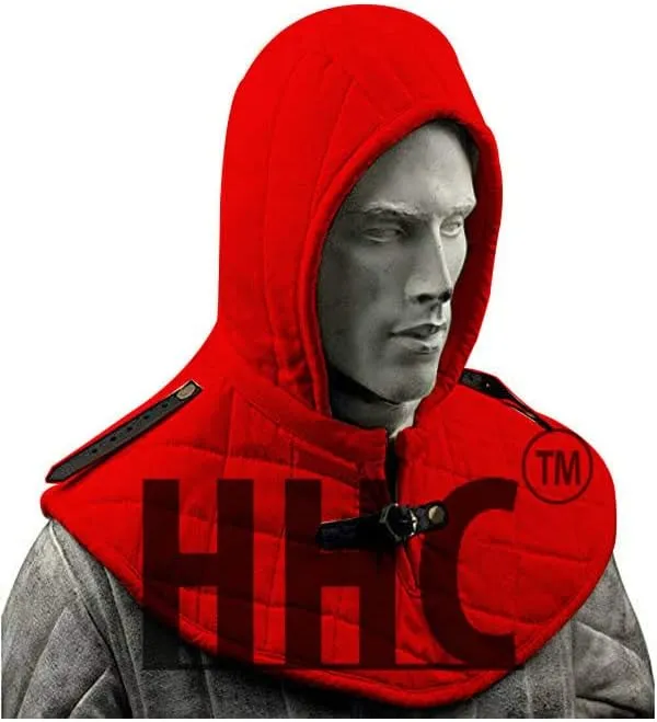 Medieval Armour Padded Hood Arming Cap Cotton Coif Groget Larp Faire Cosplay Multi Color